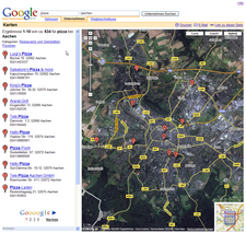 map google ac overview pizza